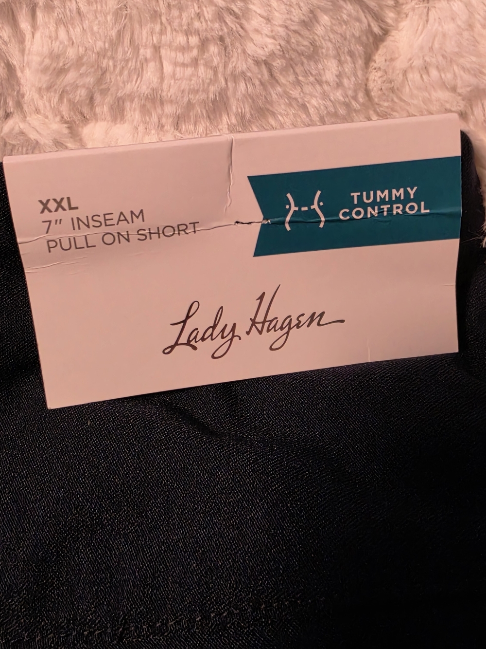 Lady Hagen Blue Tummy Control 7" Inseam Pull On Athletic Shorts XXL